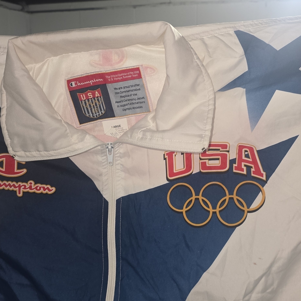 Champion White and Blue Utility Jacket
